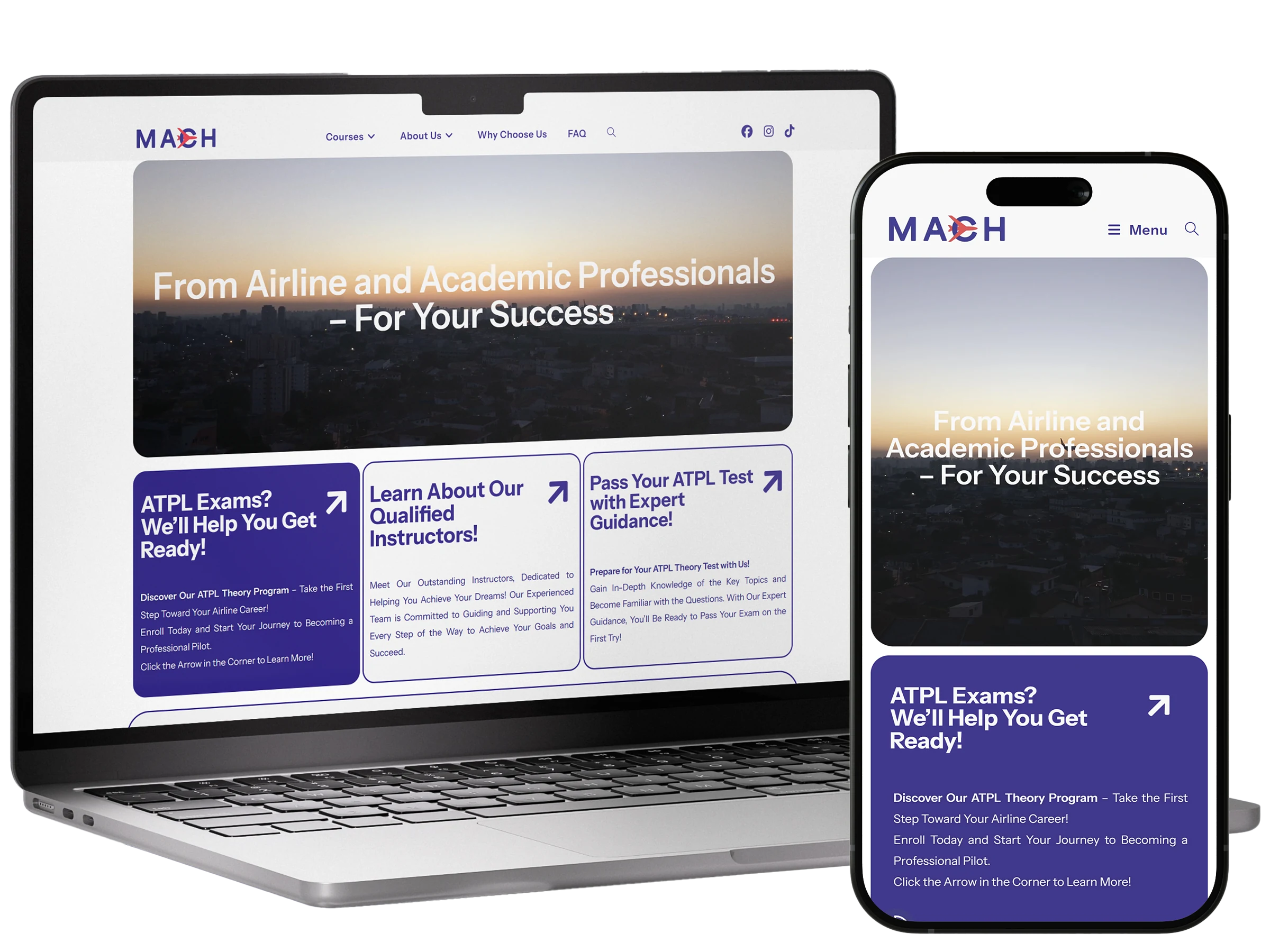MACH Aviation Academy mockup
