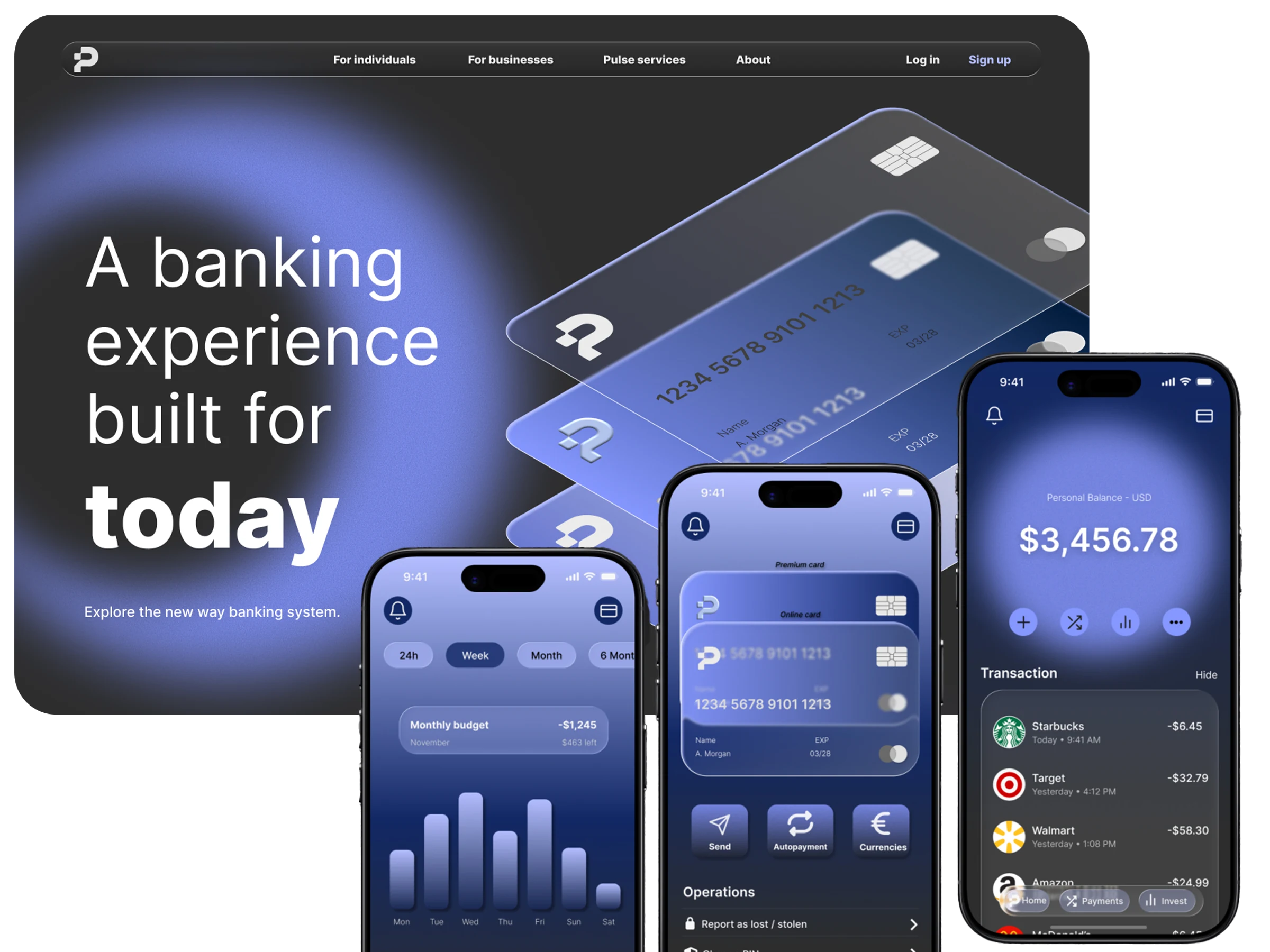 Puls Bank mockup